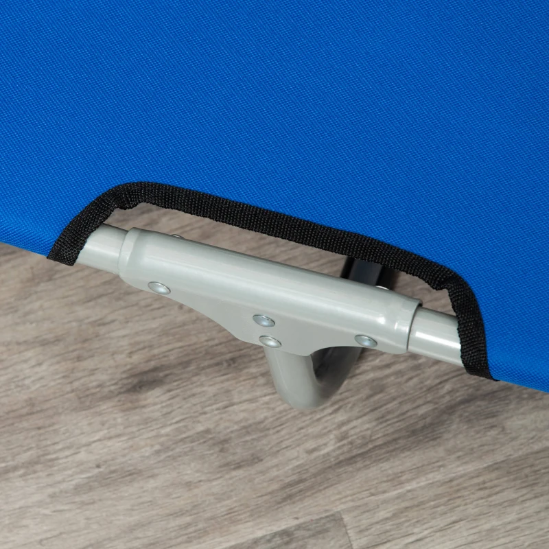 PawHut Lit surélevé pour chien lit de camp animal pliable intérieur extérieur tissu oxford 71 x 58 x 20 cm bleu