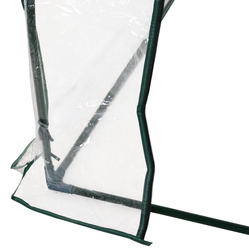 Outsunny Sera de gradina cu cadru din otel si invelis din PVC, 250x100x80cm, Verde si transparent