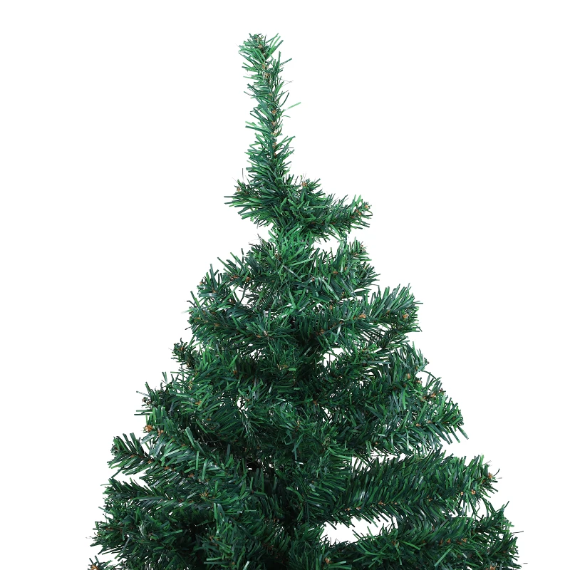 HOMCOM 6FT Artificial Christmas Tree Plain Spruce Faux Seasonal Decoration 1000 PVC Tips Metal Base Stand Easy Assembly