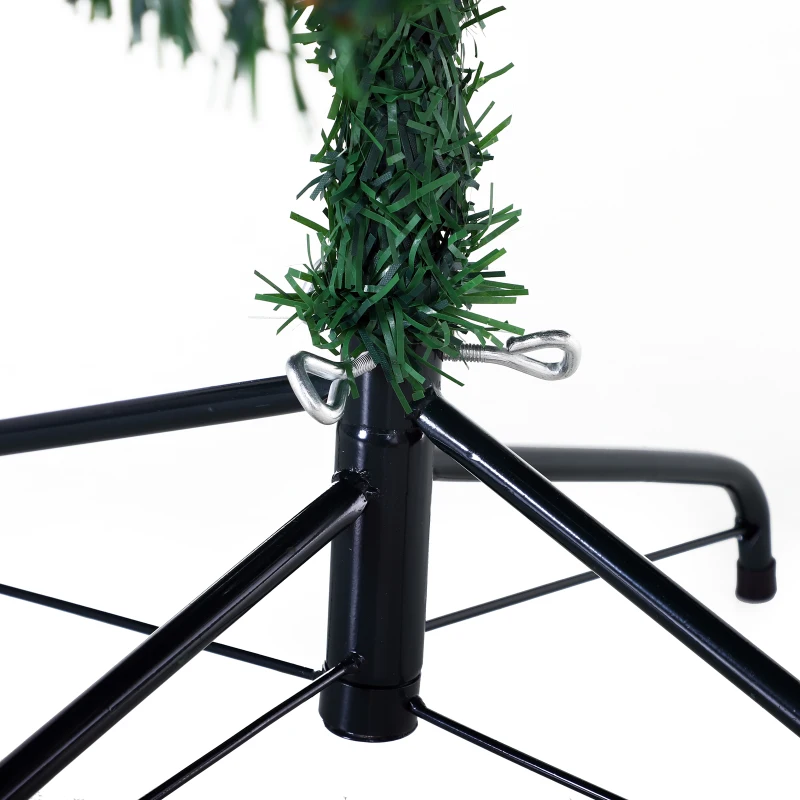 HOMCOM 6FT Artificial Christmas Tree Plain Spruce Faux Seasonal Decoration 1000 PVC Tips Metal Base Stand Easy Assembly