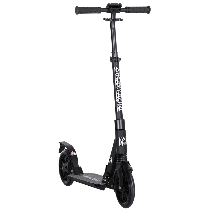 HOMCOM Scooter Tretroller klappbar Leichtbau Aluminium Schwarz 95,5 x 37 x 83-102cm