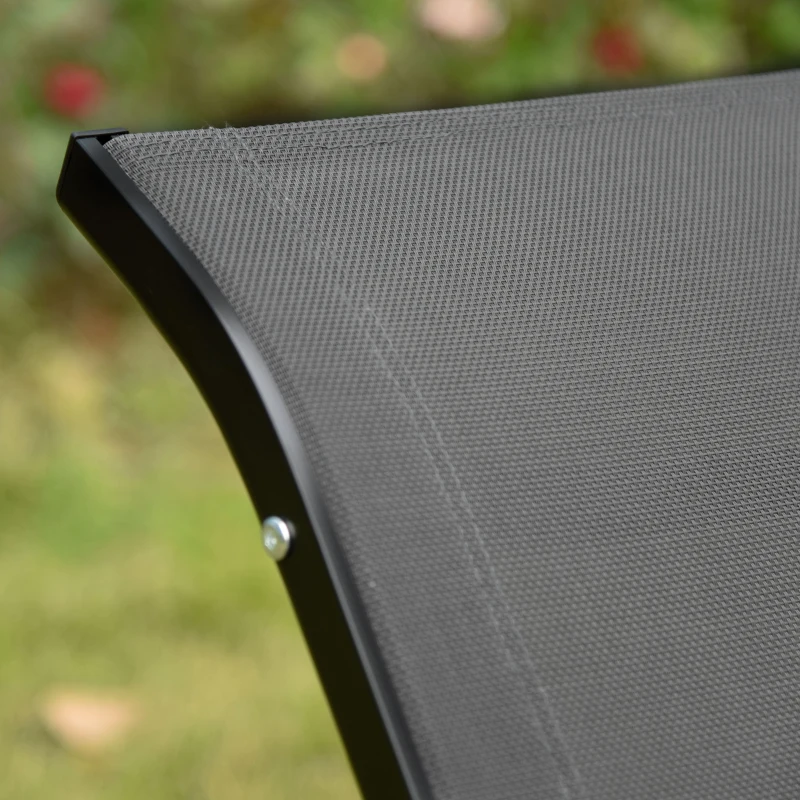 Outsunny set van 2 ligstoelen aluminium 165 x 61 x 63 cm