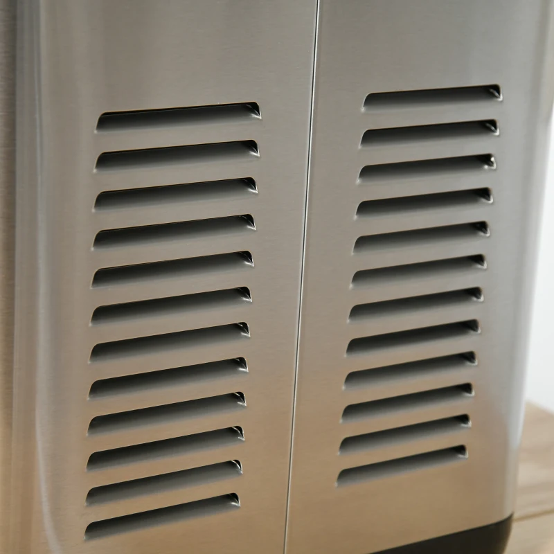 HOMCOM ijsmachine 1,5 L, zilver, zwart, 38,4 x 24 x 32 cm