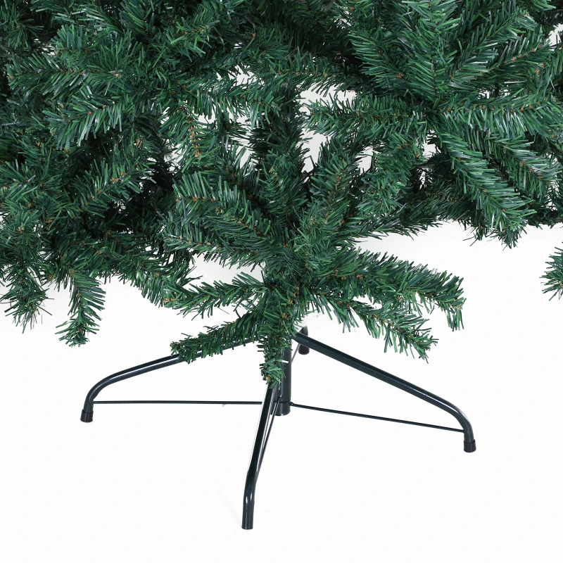 HOMCOM 6FT Artificial Christmas Tree Plain Spruce Faux Seasonal Decoration 1000 PVC Tips Metal Base Stand Easy Assembly
