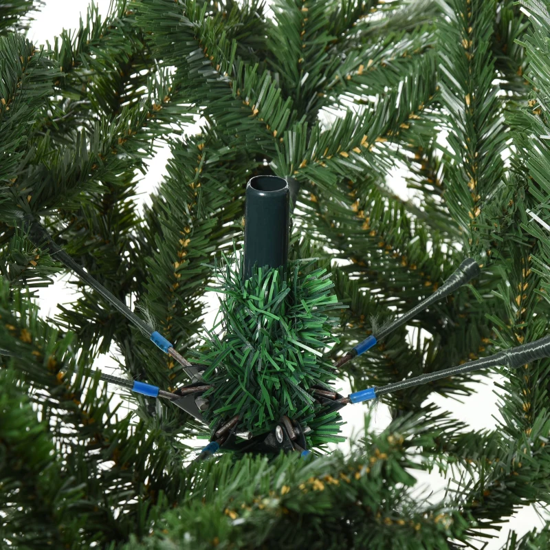 HOMCOM Unlit Artificial 1.5m Xmas Christmas Tree Easy Assembly with Foldable Base Stand for Indoor Outdoor Holiday Decoration Green