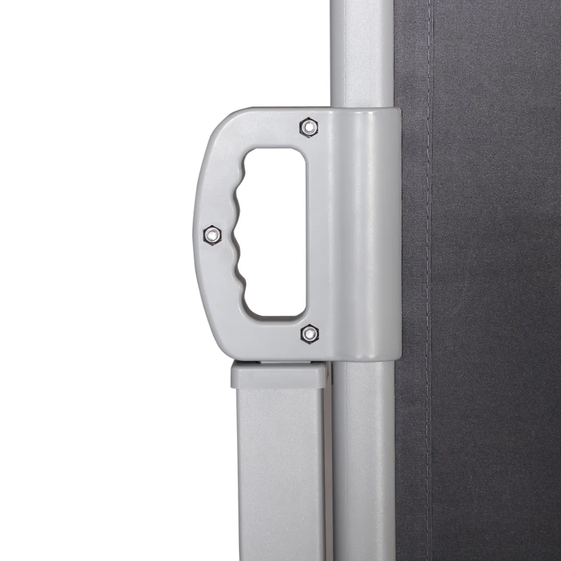 Outsunny Seitenmarkise, Sicht- und Sonnenschutz, Seitenrollo, Polyester, Grau, 3 x 2 m