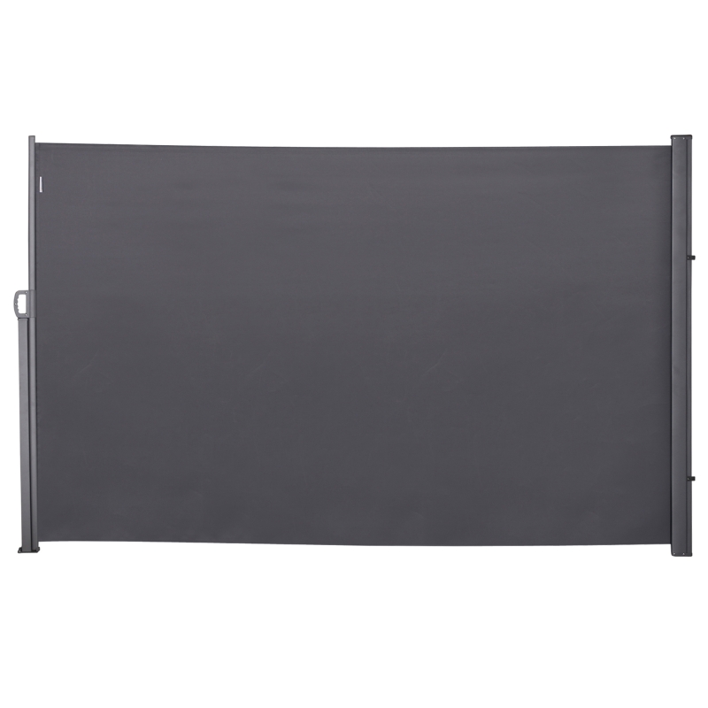 Outsunny Seitenmarkise, Sicht- und Sonnenschutz, Seitenrollo, Polyester, Grau, 3 x 2 m