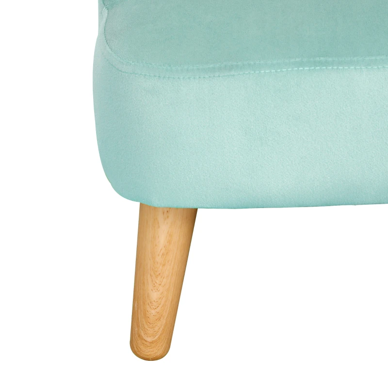 HOMCOM Toddler Chair, 2pcs Kids Sofa Set, Sofa & Ottoman for Bedroom, 3-5 years old, Blue