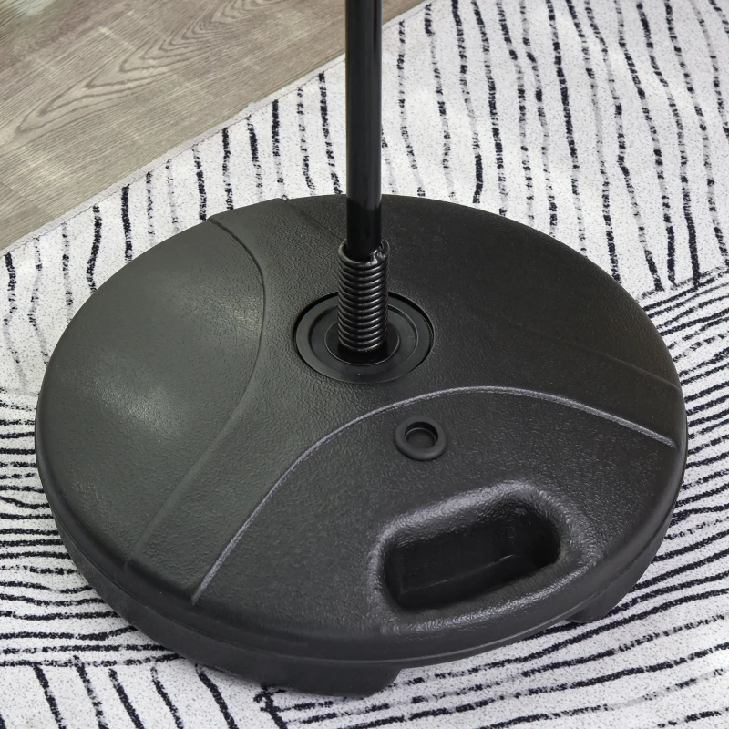 HOMCOM Teens PVC Freestanding Rebound Spring Punch Bag  Black/Red