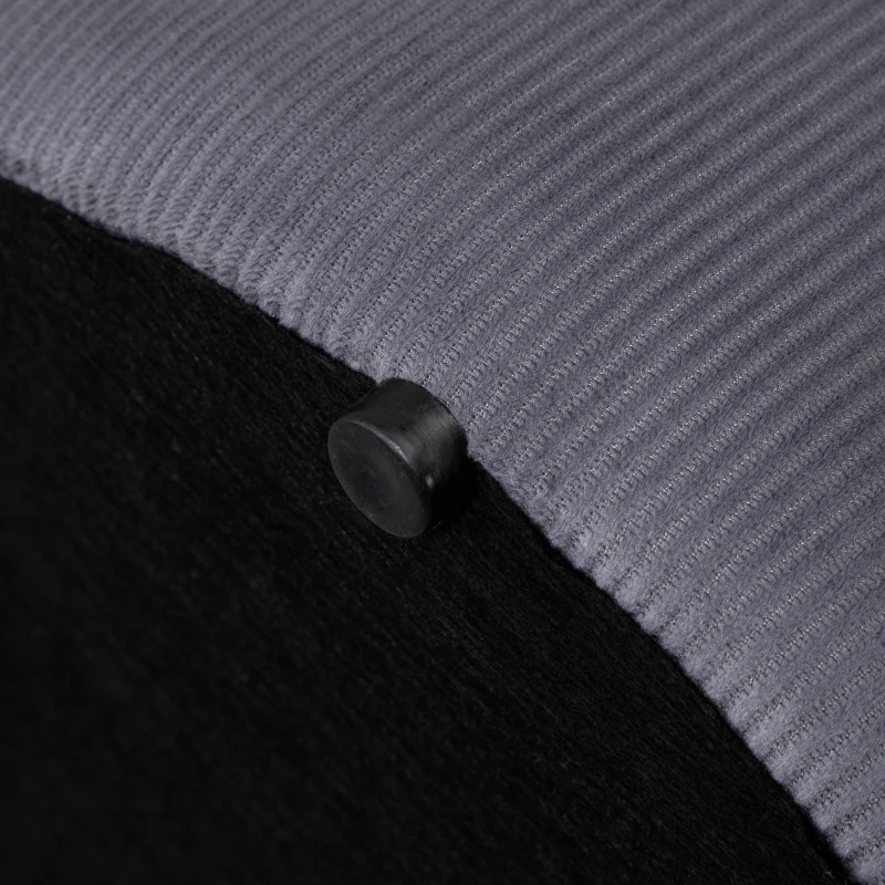 HOMCOM Hocker Ottomane, Zweier-Set, mit Stauraum, weiche Polsterung, Bezug in Cordoptik, Grau, 40 x 40 x 41cm