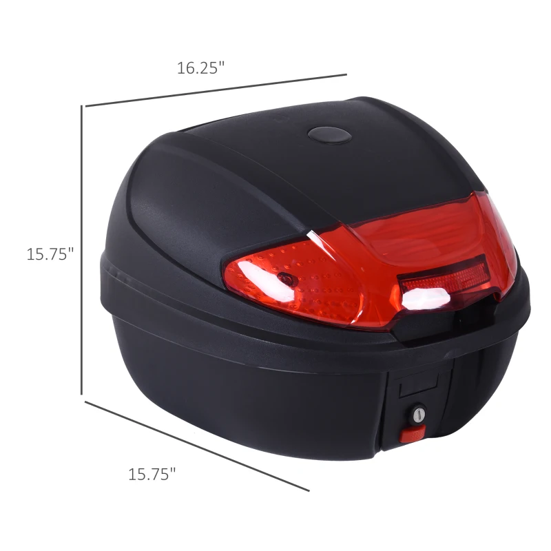 HOMCOM Cutie Universala Posterioara pentru Motocicleta Motoreta Scuter in PP 41 X 40 X 30 cm Negru