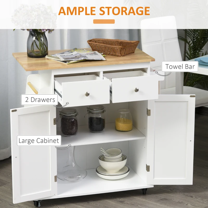 HOMCOM Carucior de bucatarie suport condimente cu 3 niveluri si 4 roti din MDF si PAL, 89x45x89.5cm, alb(m-4)