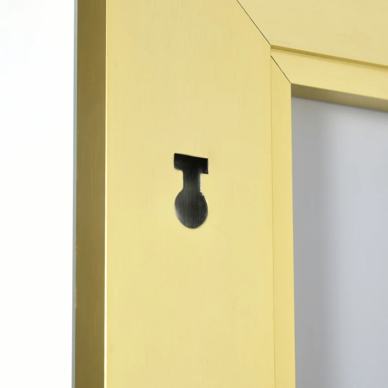 HOMCOM Specchio da Terra e da Parete con Luce LED Regolabile e Telecomando, 40x37x156.5cm