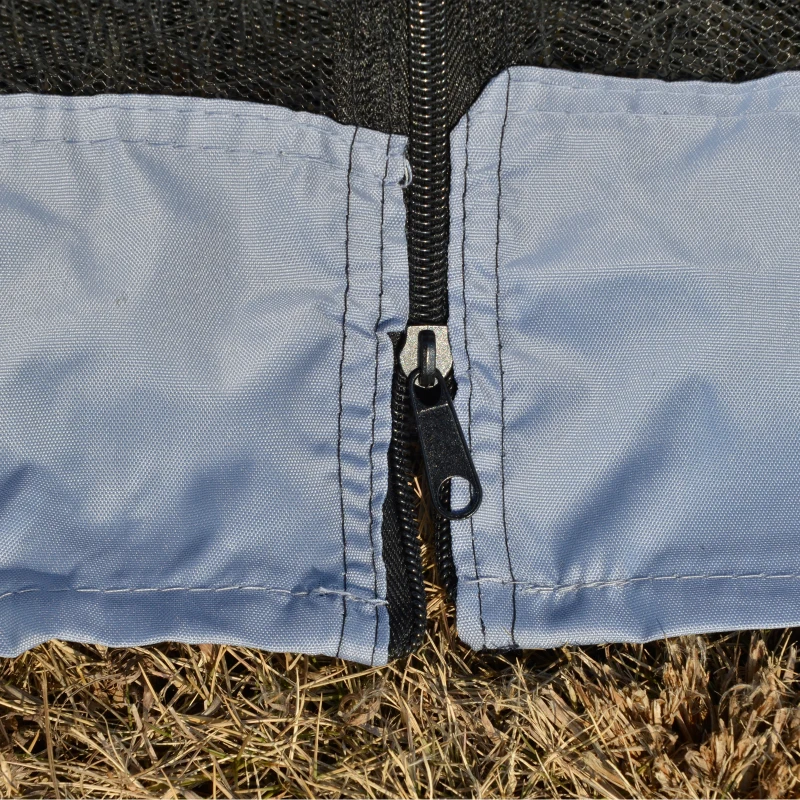 Outsunny Gazebo Impermeabile con Zanzariere da Giardino Esterno Tendone in Poliestere 3 x 3 x 2.45 m Grigio