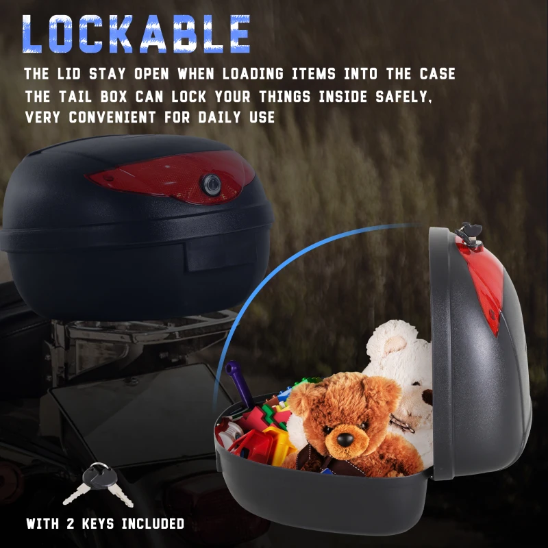 HOMCOM Cutie Universala pentru Motoreta si Scuter 24L Negru