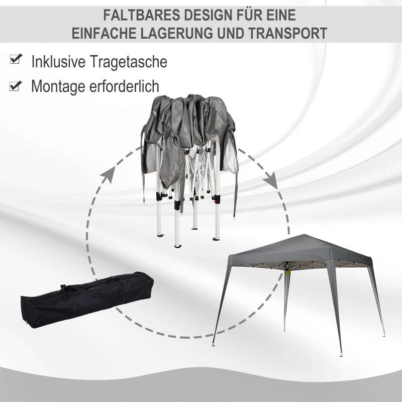 Outsunny partytent Oxford stof 297 cm x 297 cm x 250 cm