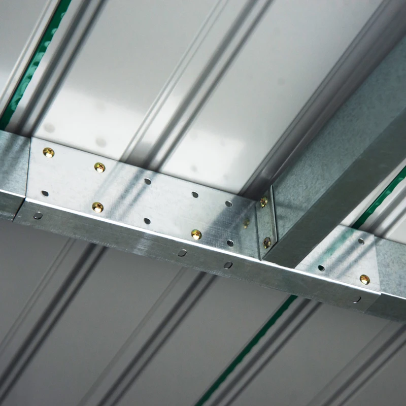 Outsunny domek narzędziowy, domek ogrodowy z drzwiami przesuwnymi zewnętrzny stal kolor szary