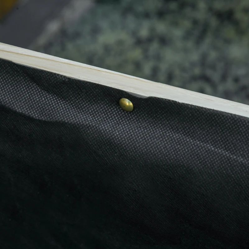 Outsunny podwyższona grządka drewno skrzynka na rośliny z systemem nawadniającym włóknina skrzynka na kwiaty donica skrzynka na zioła kolor naturalny 121 x 91 x 81 cm | Aosom