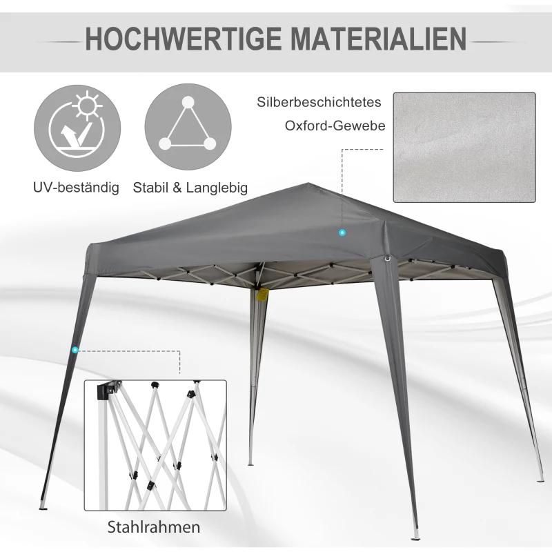 Outsunny partytent Oxford stof 297 cm x 297 cm x 250 cm