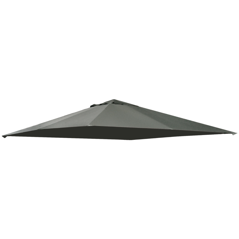 Outsunny Dach pawilonu, Dach zapasowy do pawilonu, Pokrycie pawilonu, poliestrowa ochrona przed słońcem, ciemnozielony, 3 x 3 m