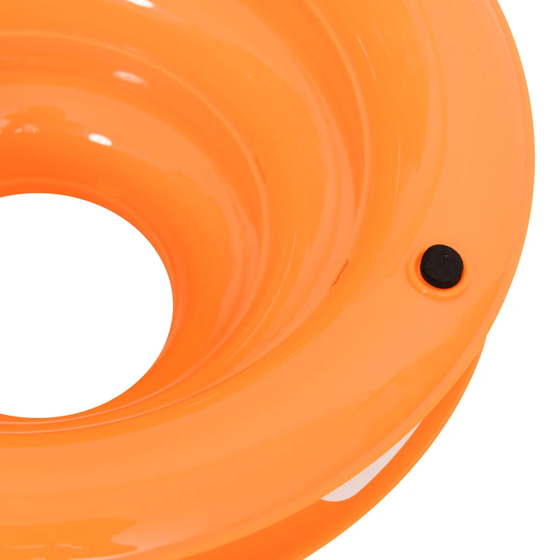 PawHut wieża do zabawy dla kotów, zabawka, zabawka z torem i kulką, bączek z 3 piłkami, 3 poziomy