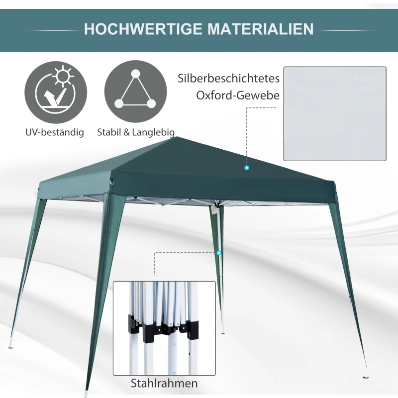 Partytent 3 x 3 m inklapbare partytent opvouwbare tent paviljoen tuintent draagbaar 2 kleuren