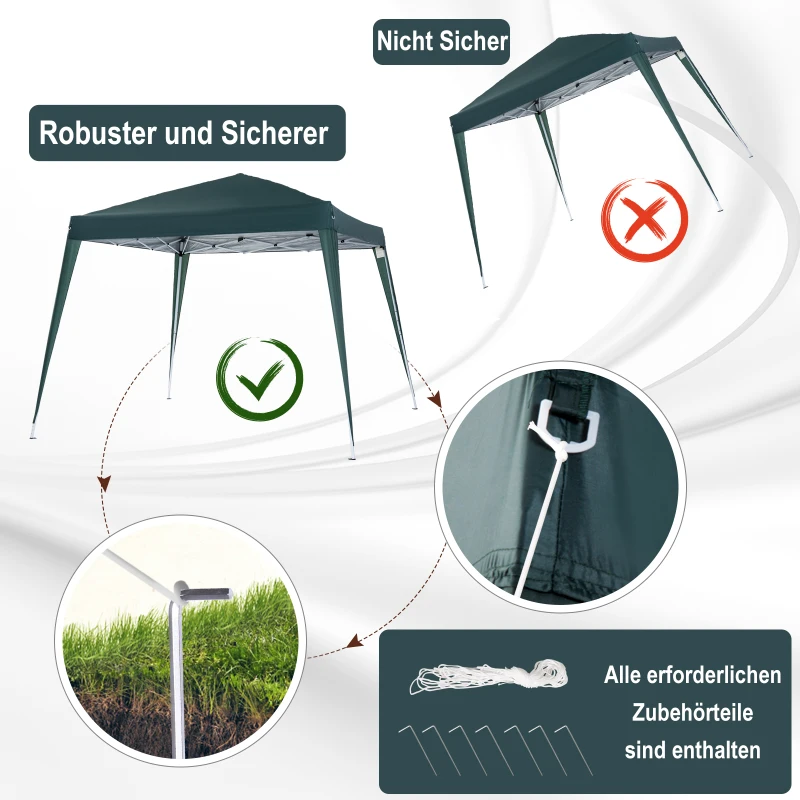 Partytent 3 x 3 m inklapbare partytent opvouwbare tent paviljoen tuintent draagbaar 2 kleuren