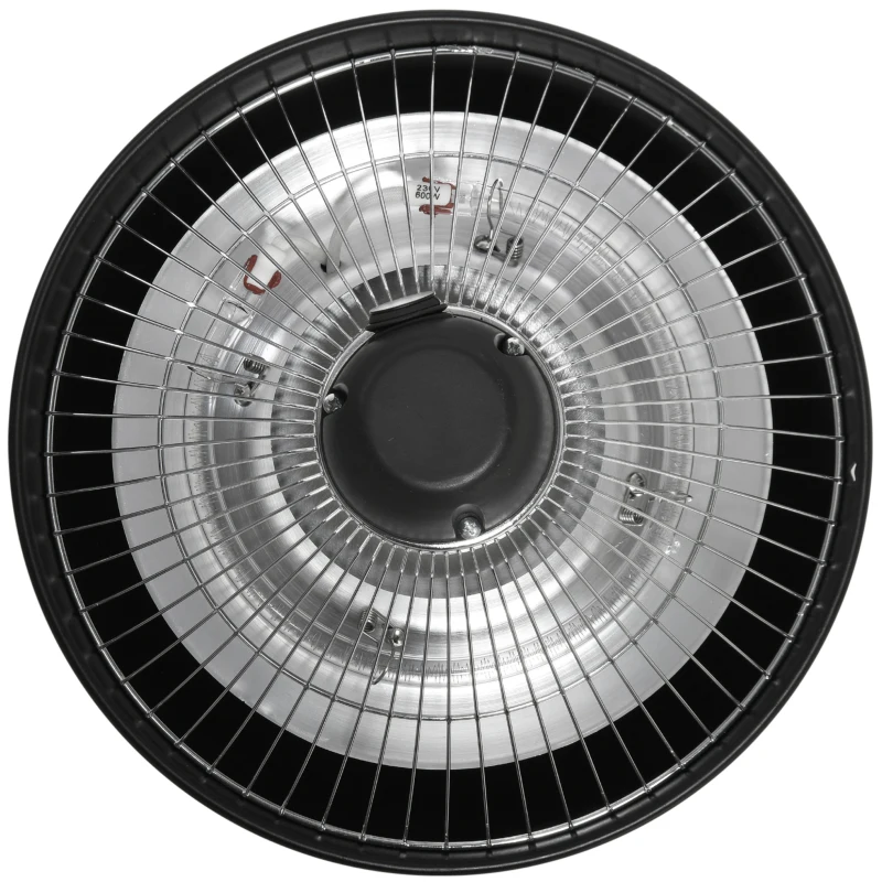 Outsunny GRZEJNIK PROMIENNIKOWY 600 W Φ 25,5 X W 21,2 CM czarny