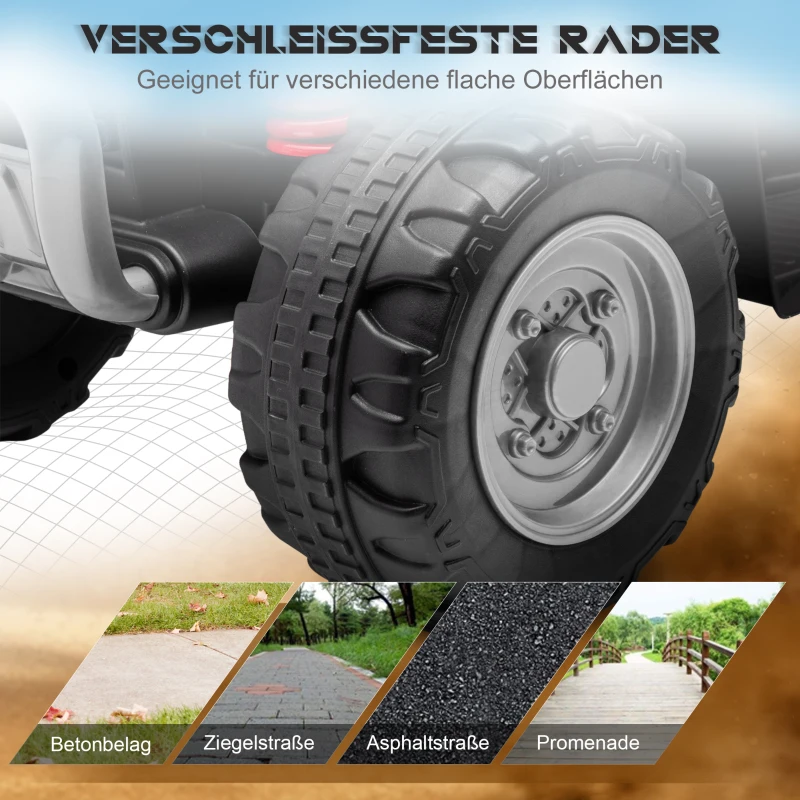 AIYAPLAY Elektrisch Quad voor Kinderen, 2,8 km/u, met LED-Koplamp, Geschikt voor 1,5-3 jaar, Zwart, 65,5 x 38,5 x 43,5 cm