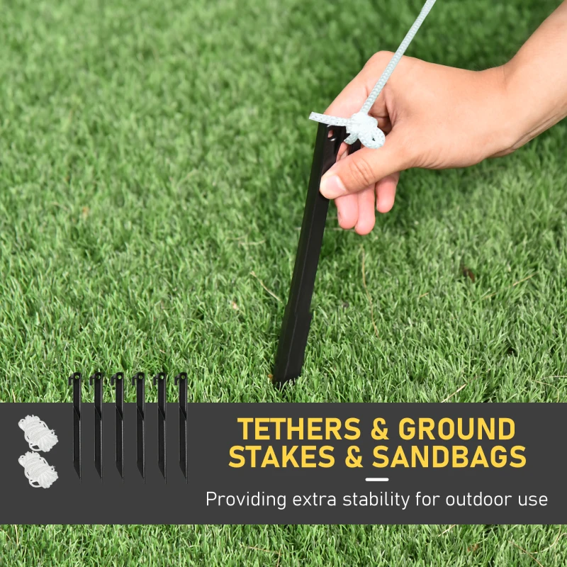 HOMCOM 5ft Outdoor Christmas Inflatable with LED Light, Lighted Blow up Polar Bear with Three Penguins, Giant Yard Party Decoration for Home Garden Lawn Party Prop