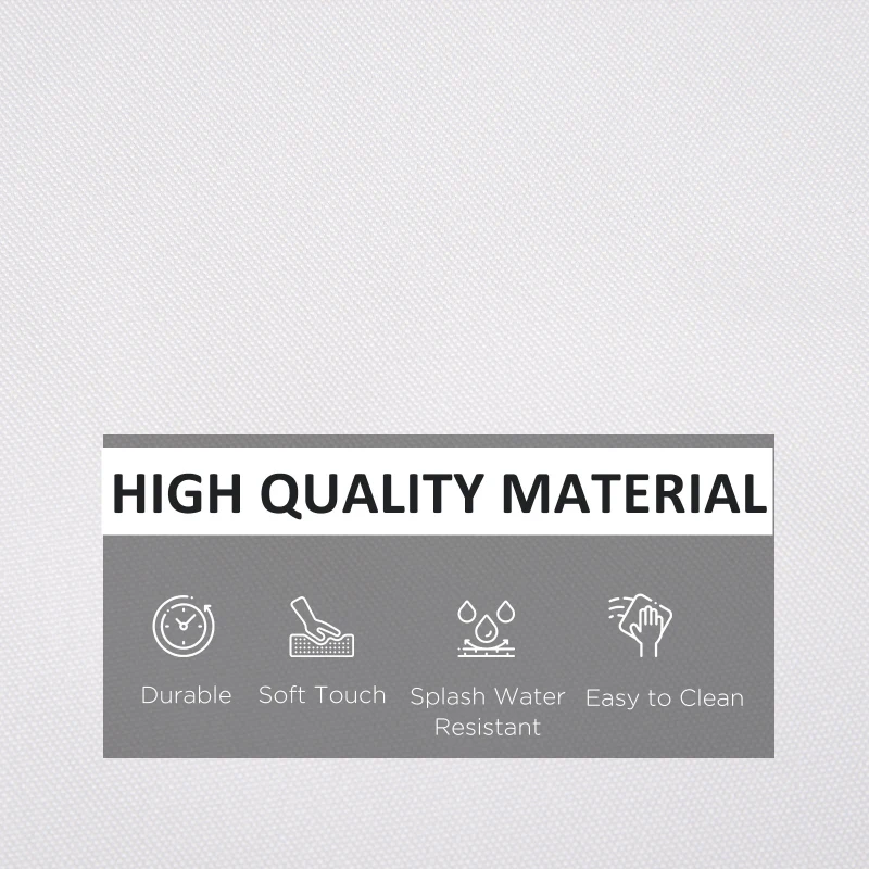 Outsunny Rattan Furniture Cushion Cover Replacement Set, 7 pcs-Cream