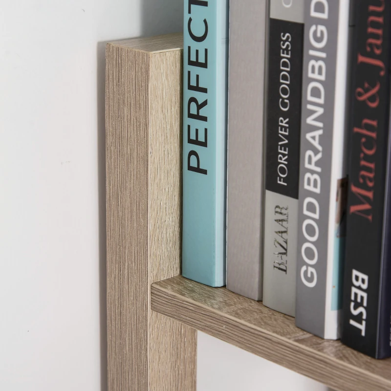 HOMCOM Particle Board 3-Tier Shelves Study Desk White/Oak