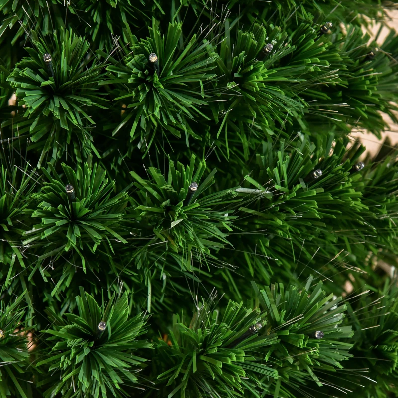HOMCOM Sapin Arbre de noël Artificiel Lumineux 180cm avec Fibre Optique+230 LED 8 Modes Scintillants Vert Neuf 61