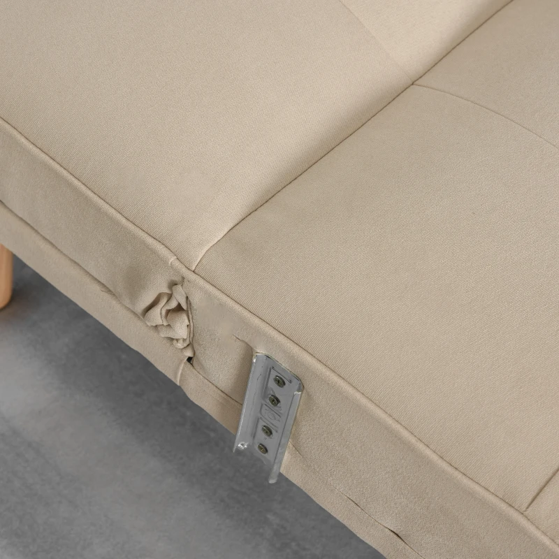 Homcom Canapea Extensibila 2‑in‑1, 3 Locuri Bej(m-12)