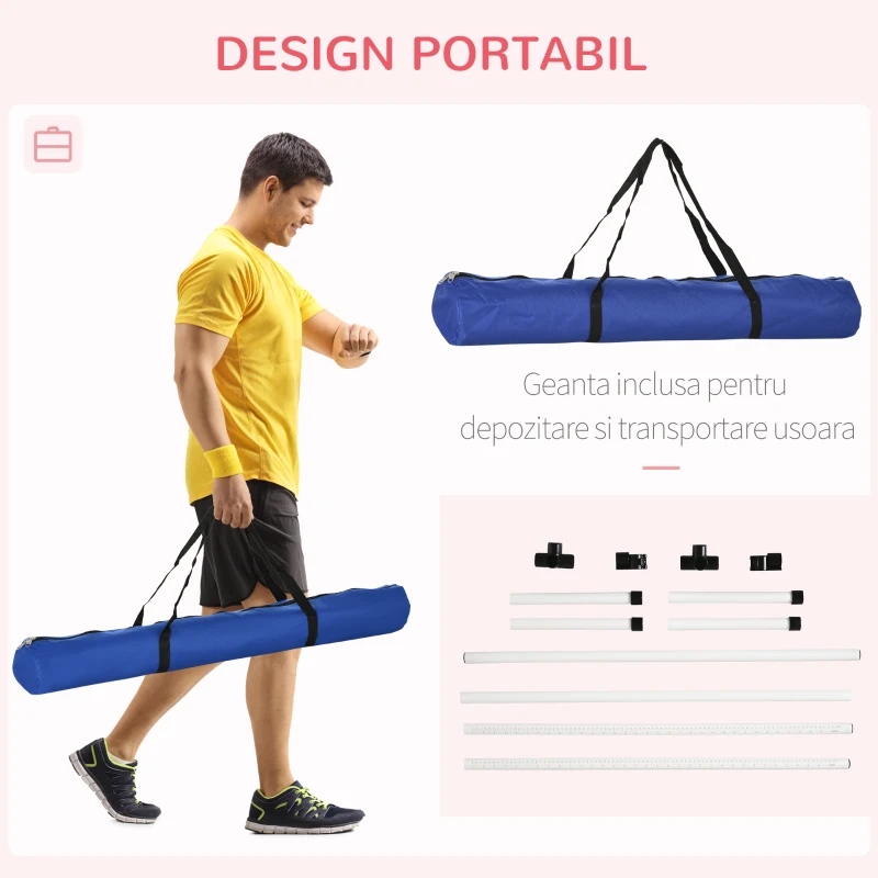 PawHut set obstacole din 4 piese pentru antrenament caini