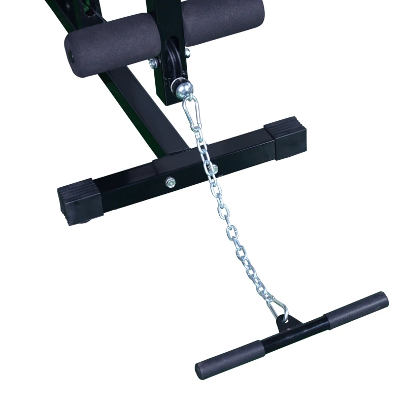 Homcom Banca pentru Antrenament Acasa Sala Multifunctiune Profesionala Abdomen Picioare Pectoral in Otel Negru 125x106x205cm