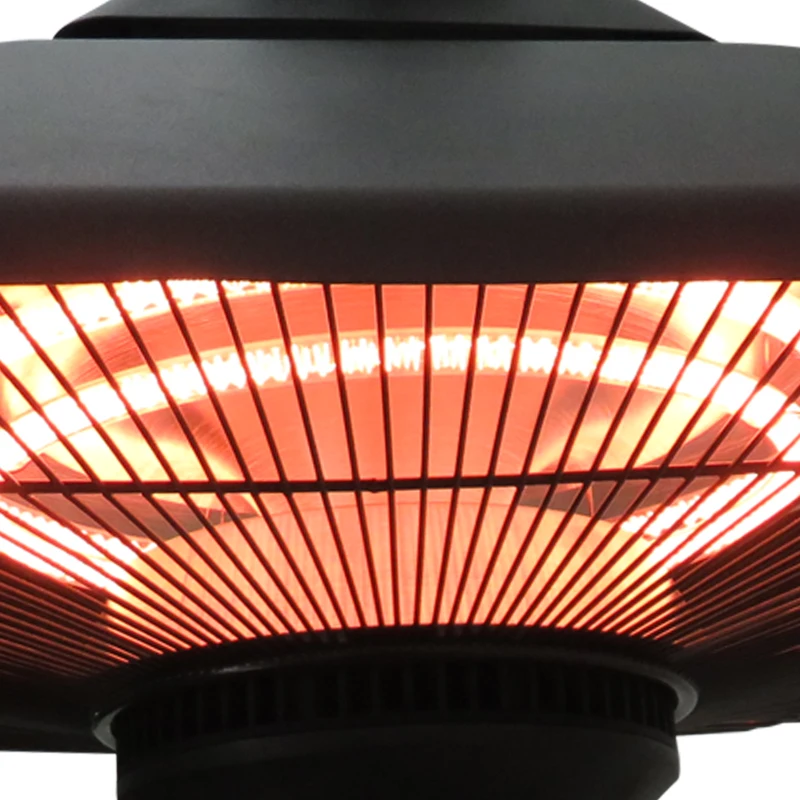 Outsunny Aquecedor de Teto com Controlo Remoto 1000/2000W 43x43x25 cm