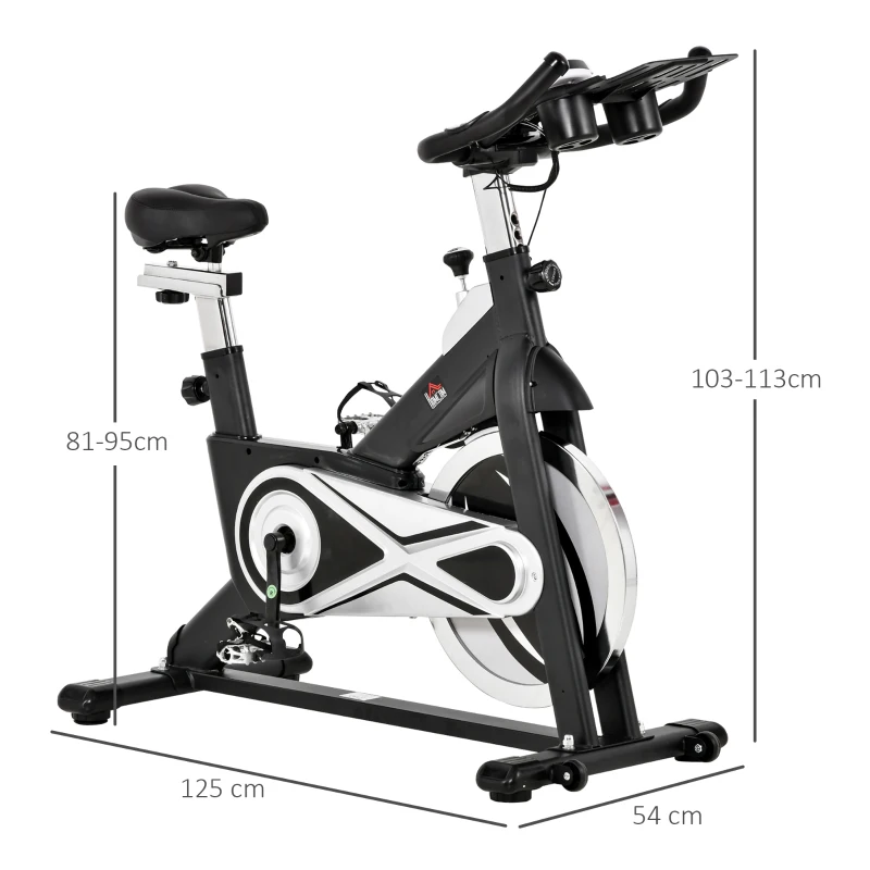 Trenażer rowerowy domowy rower treningowy bezstopniowy z wyświetlaczem LCD i kołem zamachowym 13 kg stal
