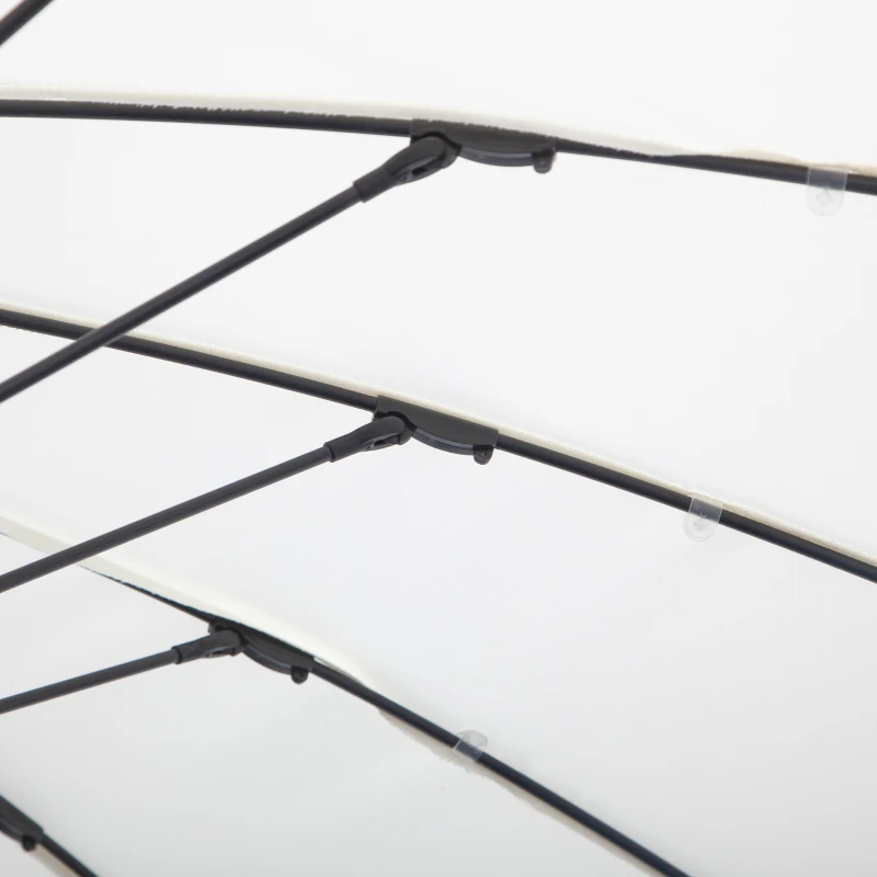 Outsunny Umbrela Suspendata cu Brat lateral Φ296cm pentru exterior, Alb Crem