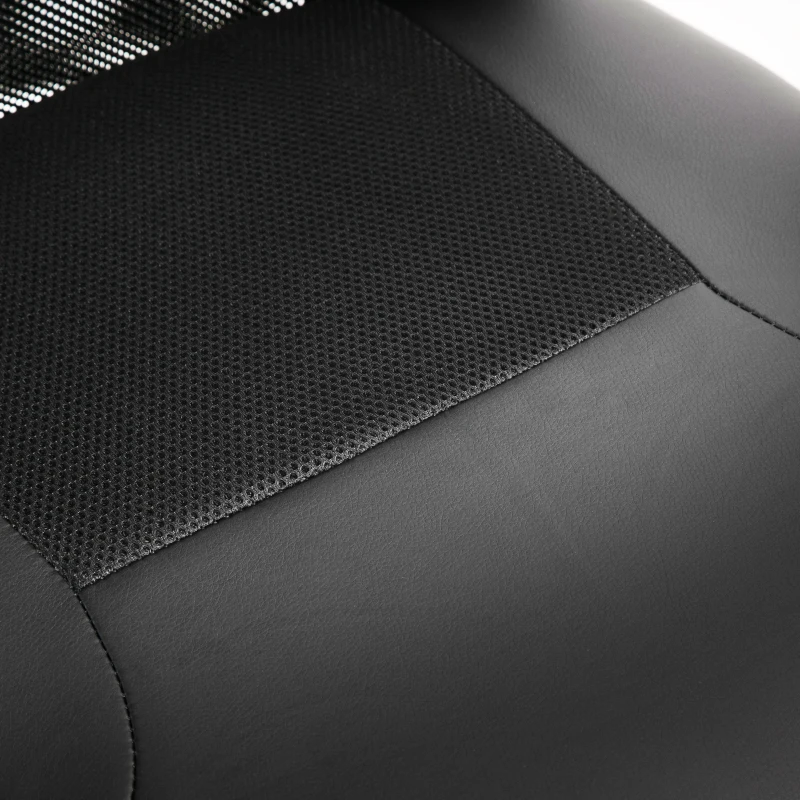 Vinsetto Chaise de Bureau Ergonomique Fauteuil de Bureau pivotant, hauteur réglable, Dossier en maille respirante, revêtement en Nylon synthétique Noir