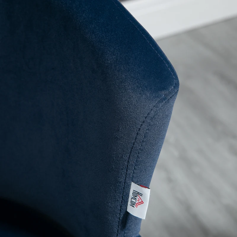 HOMCOM Barhocker 2er-Set  in Samtoptik 58 cm x 58 cm x 108 cm