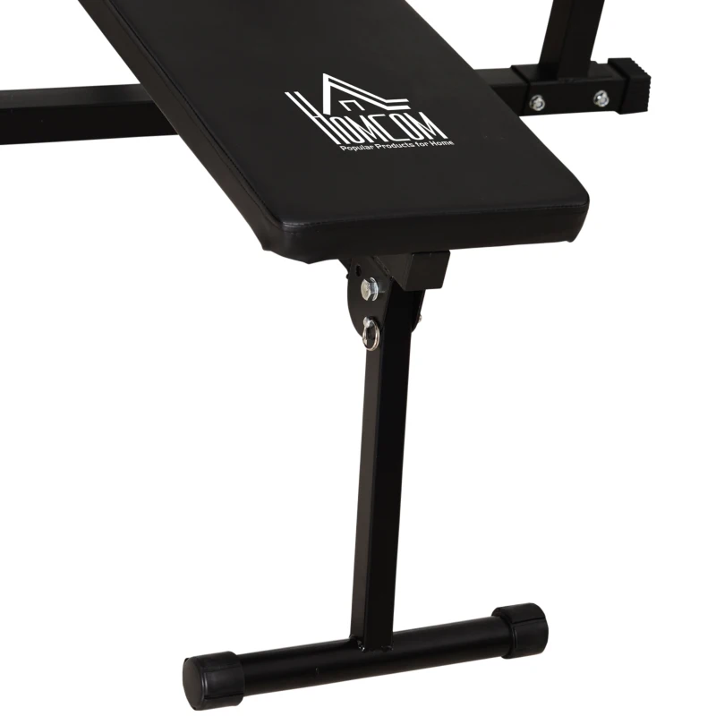 HOMCOM Power Tower con Panca e Sacco da Boxe di 20kg, Stazione Multiuso in Acciaio Nero per Allenamento Total Body