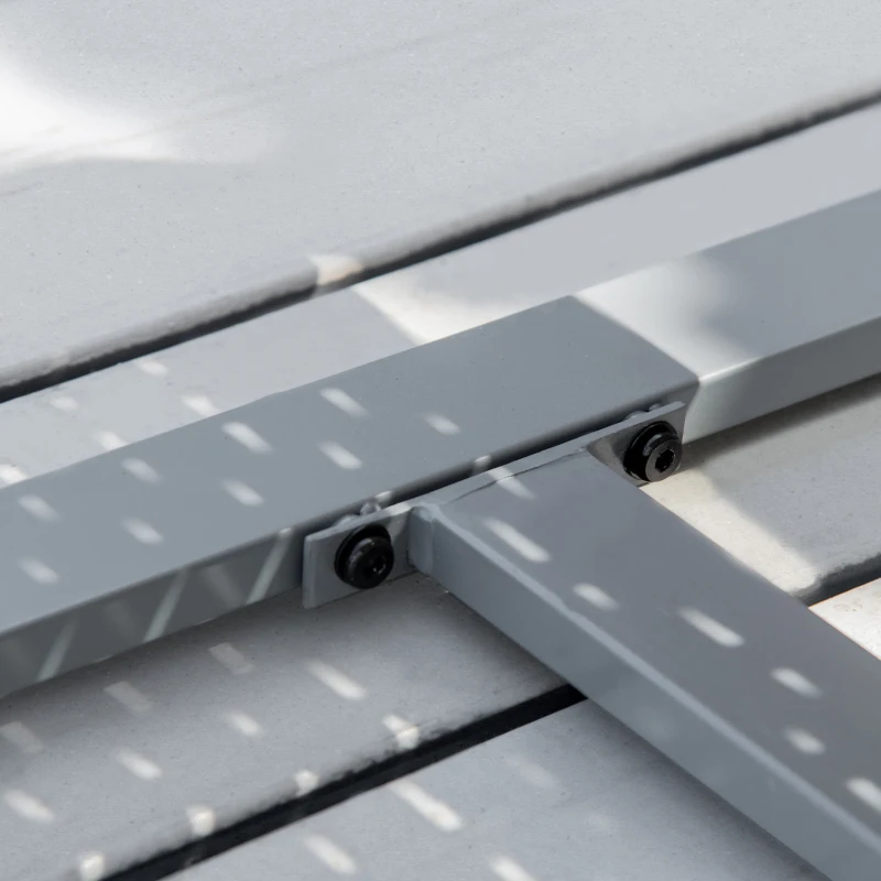 Outsunny Salon de Gradina din Ratan Gri Set Mobilier de Exterior 4 Buc