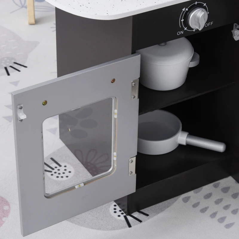 HOMCOM bucatarie de jucarie cu accesorii, 86x64x84,5cm