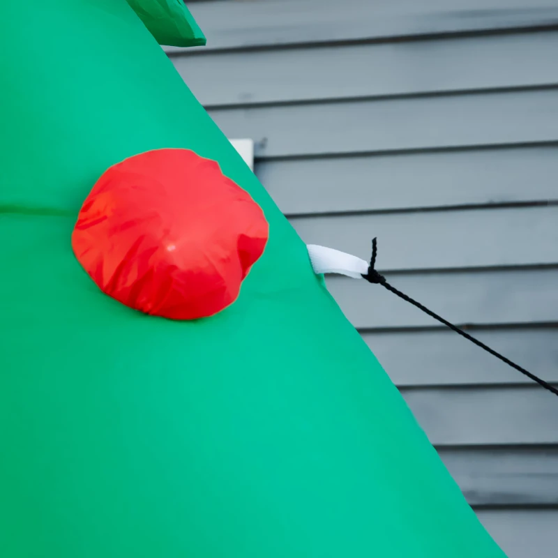 HOMCOM Pom de Craciun Gonflabil Lumini LED Mos Craciun catelus urs figurina