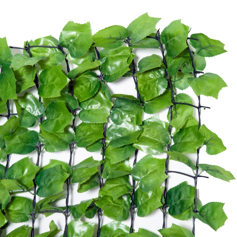 Outsunny Kunsthaag wanddecoratie privacy haag planten haag lichtgroen