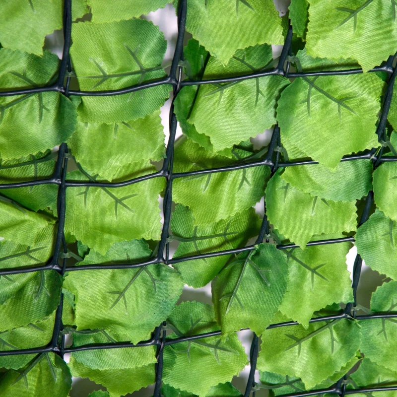 Outsunny Kunsthaag wanddecoratie privacy haag planten haag lichtgroen