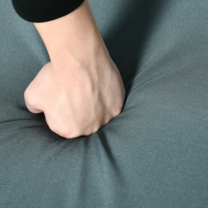 Outsunny schommelstoel, tuinstoel, poly rotan met grijze kussens