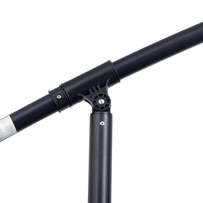 Outsunny 3(m) Cantilever Umbrella 18 Ribs & Vents Adjustable Angle for Patio Green