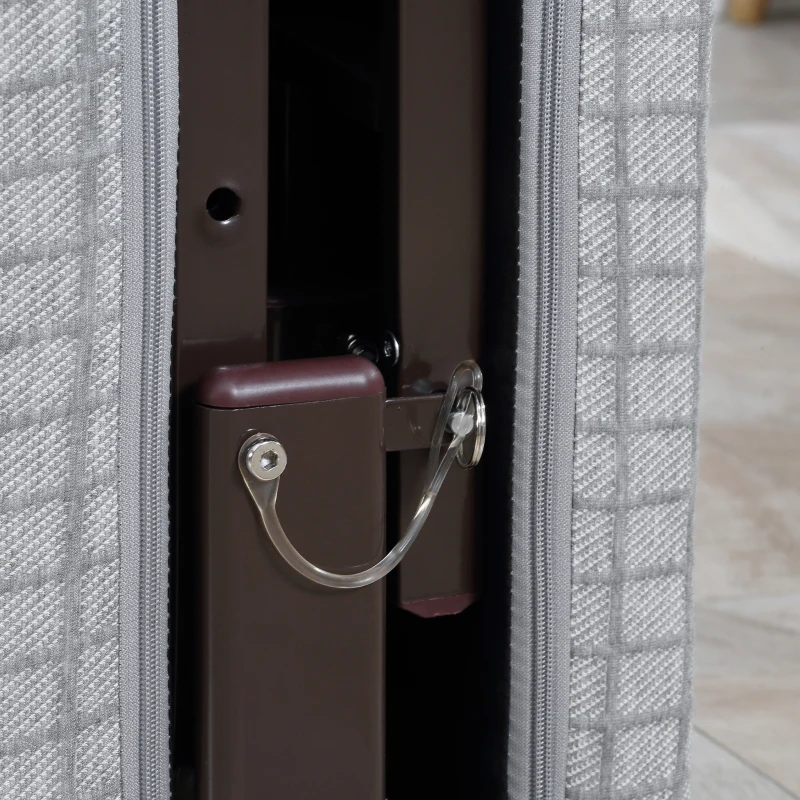 HOMCOM Łóżko składane dla gości, regulowane oparcie, podłokietniki, 8 kółek, stalowa rama, jasnoszary + czarny, 190 x 76 x 33 cm